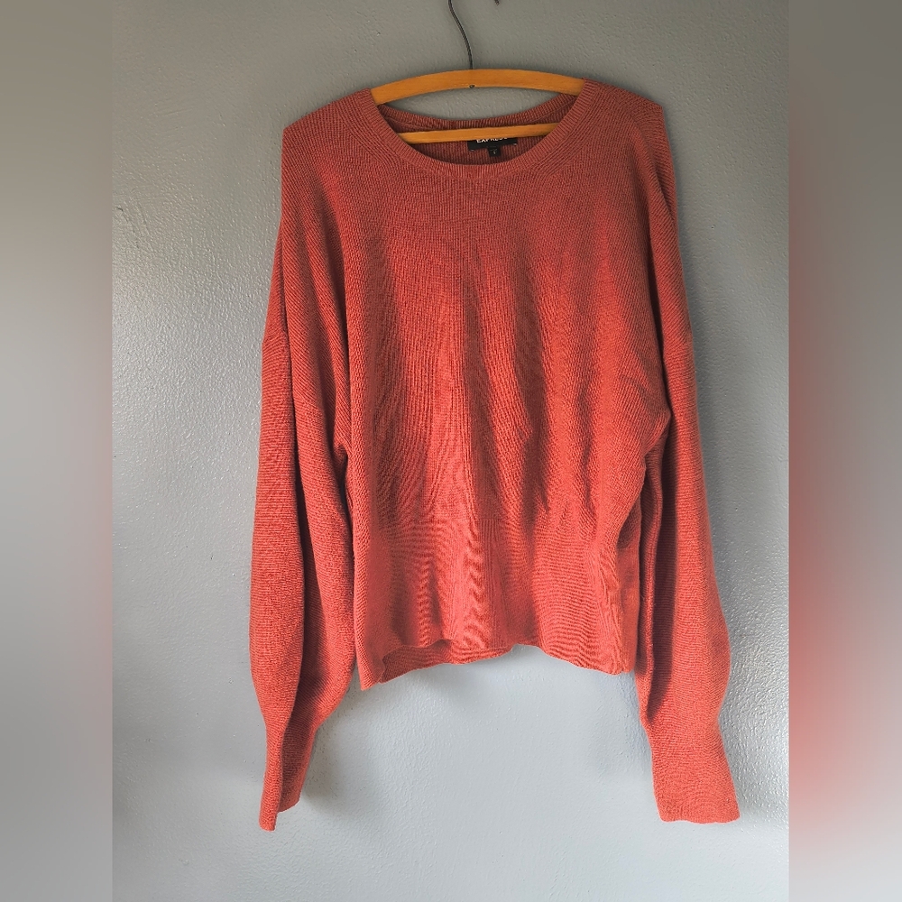 Women's Dark Coral Orange Pink Sweater